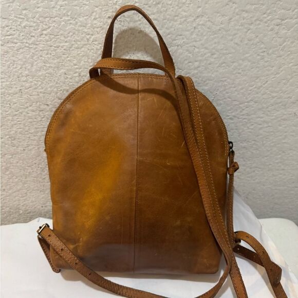 Margot Tan natural Leather Backpack main image 9
